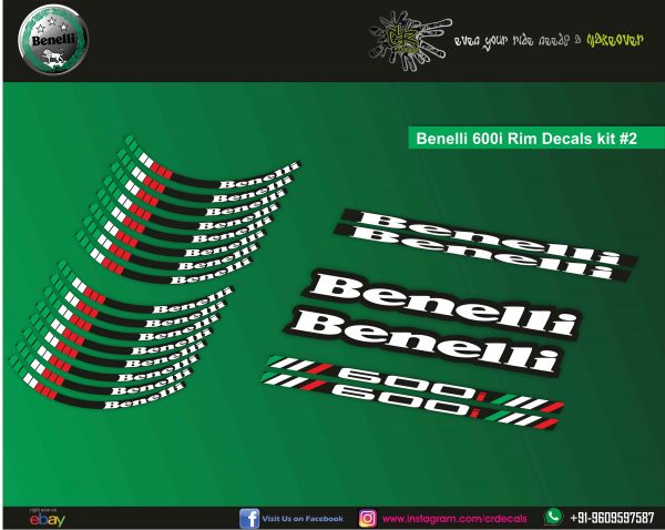 BENELLI 600i Rim Sticker Kit-2 – CR Decals Designs